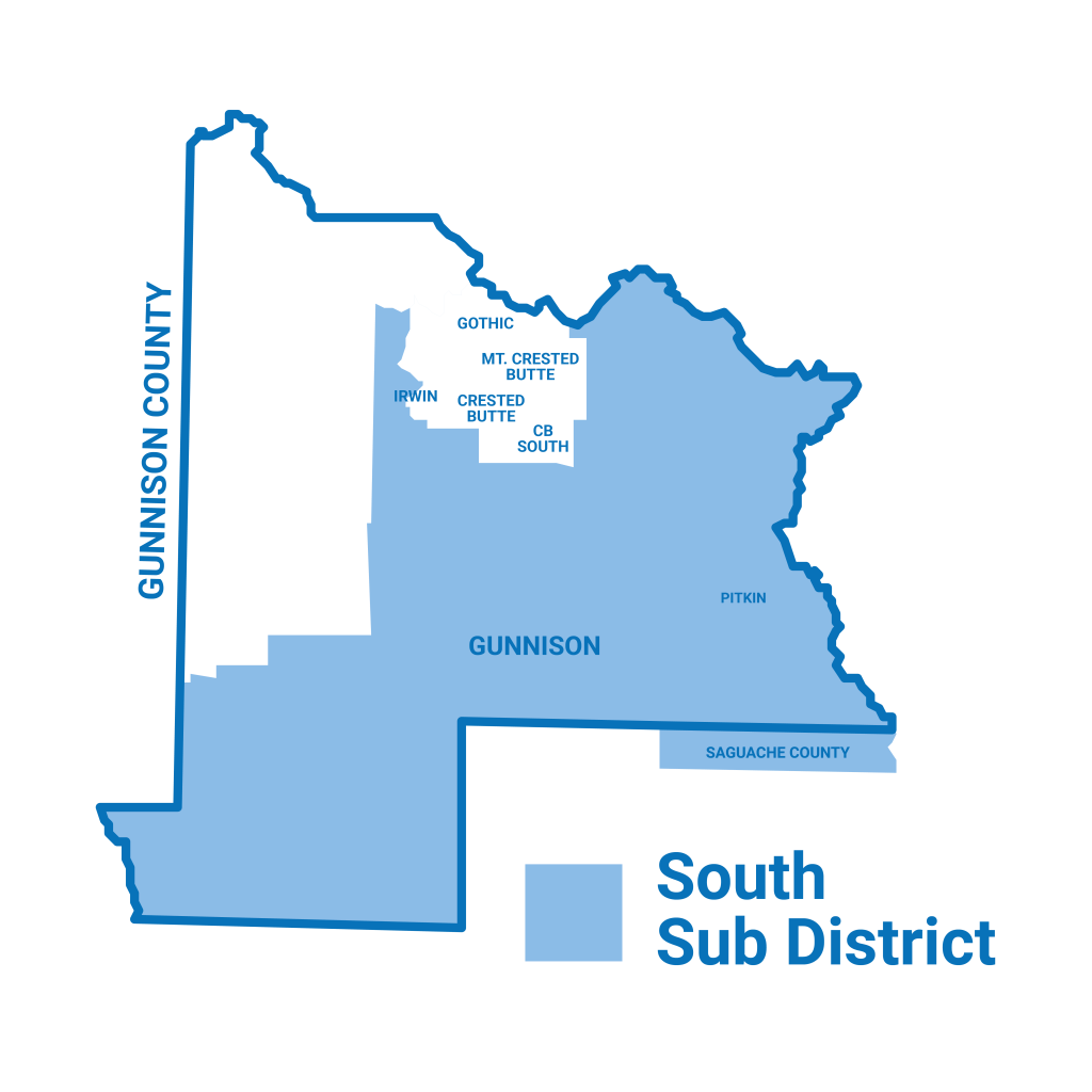 Map highlighting the South Subdistrict of MetRec.